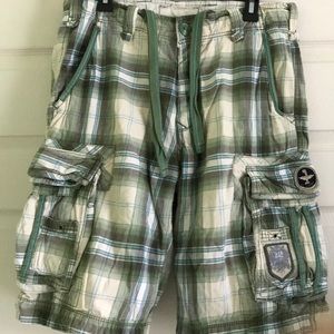 Rare Plaid Jetlag Cargo Shorts. Worn Twice